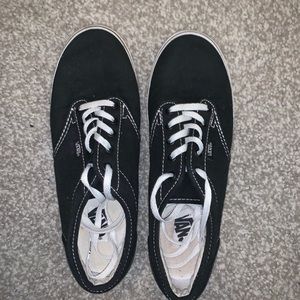 Vans black shoes size 7